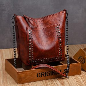 Luxan Style Bolsa Feminina de Ombro Espaçosa Fino Acabamento Couro