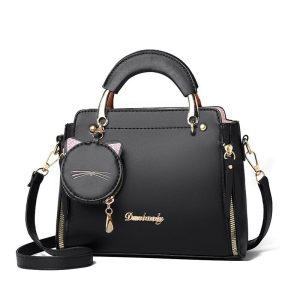 Bolsa de Mão Feminina com Bolsa de Gato